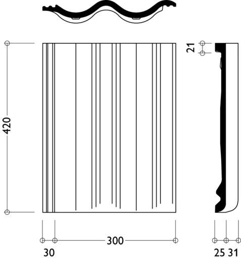 Цементно-песчаная черепица Braas Янтарь